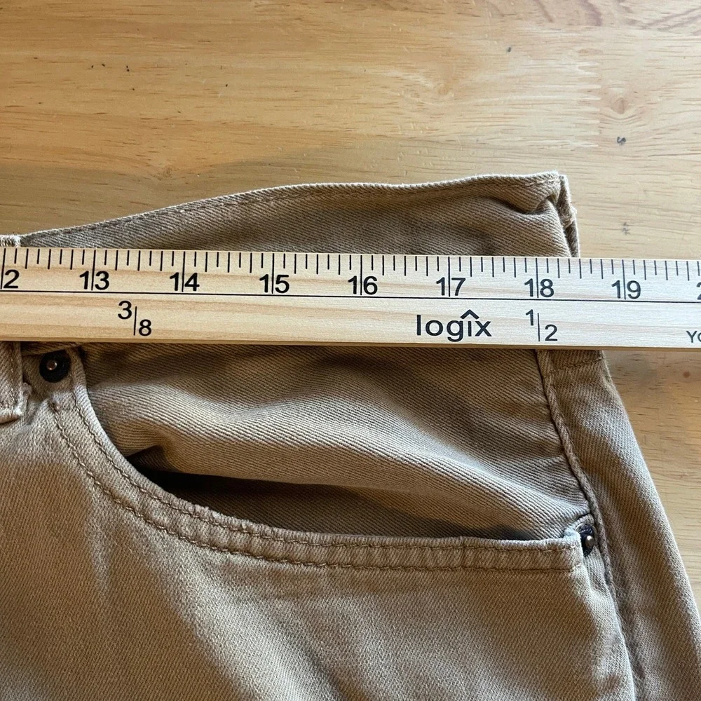 Levis 505 Regular Straight 38x32 (Actual 31) 100% Cotton Denim Jeans Tan‎ *Read